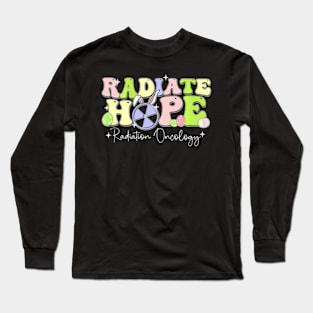 Radiate Hope Radiation Oncology Bunny Easter Rad Tech Long Sleeve T-Shirt